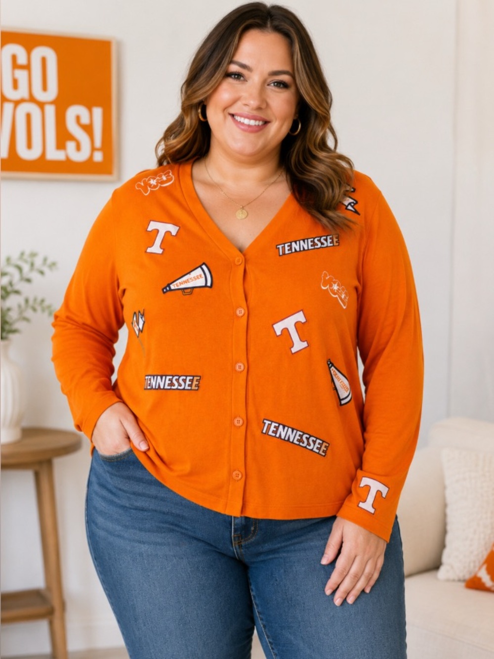 🍊 Vintage Tennessee Vols "Collegiate Collection" Cardigan 3X